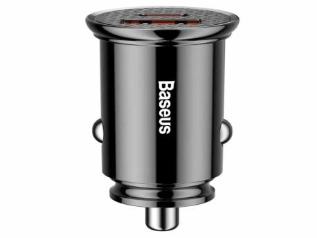 Baseus Baseus Autopunjač Usb A/Type C 30W crna