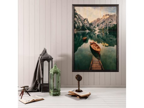 WALLXPERT Dekorativna uramljena drvena slika Serenity XL
