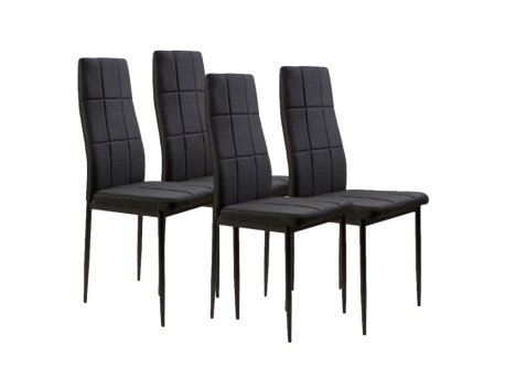 Bolzz Trpezarijske stolice set 4 kom Tami black