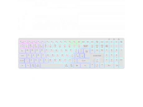 CANYON UK/US RGB Dual Mode Wireless White (CNS-HBTK11W) Keyboard