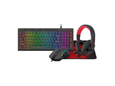 REDRAGON 4 in 1 Combo S149 - K515-RGB + M616-RGB + H120 + P016