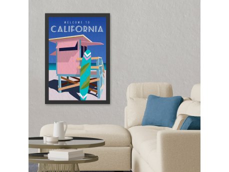 WALLXPERT Dekorativna slika California 2 (40 x 55)