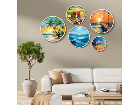 WALLXPERT Dekorativna slika iz 5 delova Yats 30
