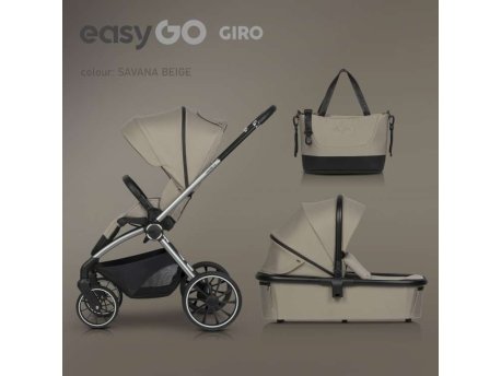 EUROCART EUROCART EASY GO GIRO 2U1 KOLICA ZA BEBE SAVANA BEIGE