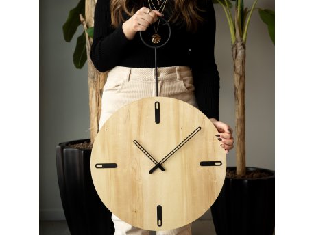 WALLXPERT Dekorativni drveni zidni sat Nature Wooden Wall Clock APS118