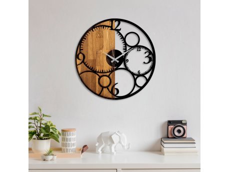 WALLXPERT Dekorativni drveni zidni sat Circles