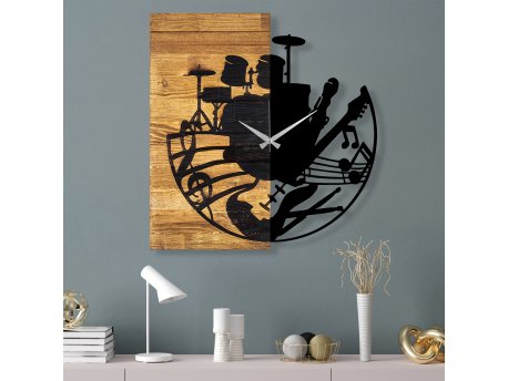 WALLXPERT Dekorativni drveni zidni sat Wooden Clock 33