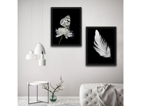 WALLXPERT Dekorativna slika u okviru (2 komada) Be Free Set