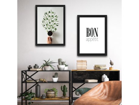 WALLXPERT Dekorativna slika u okviru (2 komada) Bon Appetit Set