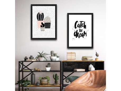 WALLXPERT Dekorativna slika u okviru (2 komada) Catch The Dream Set