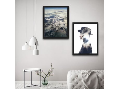 WALLXPERT Dekorativna slika u okviru (2 komada) Cloud Man Set
