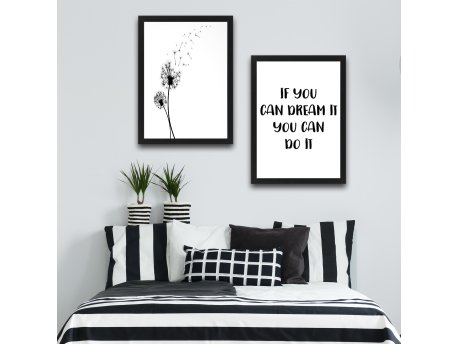WALLXPERT Dekorativna slika u okviru (2 komada) Dandelion Set