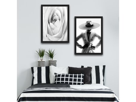 WALLXPERT Dekorativna slika u okviru (2 komada) Love Woman Set