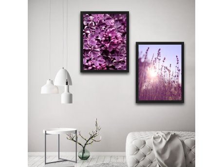 WALLXPERT Dekorativna slika u okviru (2 komada) Purple Set