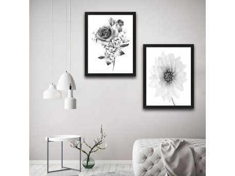 WALLXPERT Dekorativna slika u okviru (2 komada) Rose Rose Set