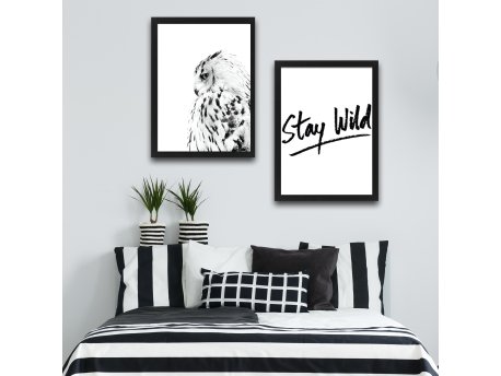WALLXPERT Dekorativna slika u okviru (2 komada) Stay Wild Set 2