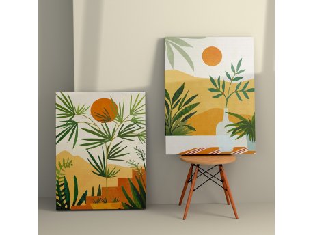 WALLXPERT Dekorativna slika na platnu (2 komada) 2KNV4315 70 x 100