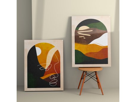 WALLXPERT Dekorativna slika na platnu (2 komada) 2KNV4245 50 x 70