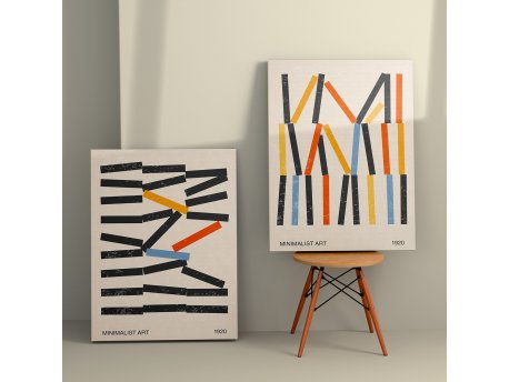 WALLXPERT Dekorativna slika na platnu (2 komada) 2KNV4267 50 x 70
