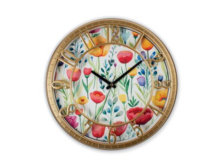 WALLXPERT Dekorativni zidni sat Hisar Spring Blossom