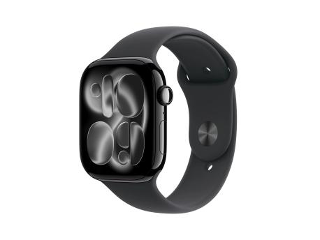 APPLE Watch S11 GPS 46mm Jet Black Aluminium Case with Black Sport Band - M/L (meux4rk/a)
