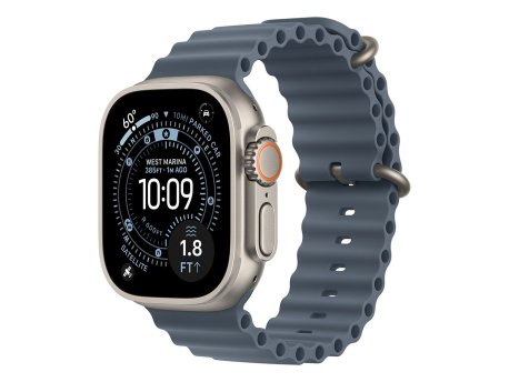 APPLE Watch Ultra 3 Cellular 49mm Natural Titanium Case with Anchor Blue Ocean Band (mewh4se/a)