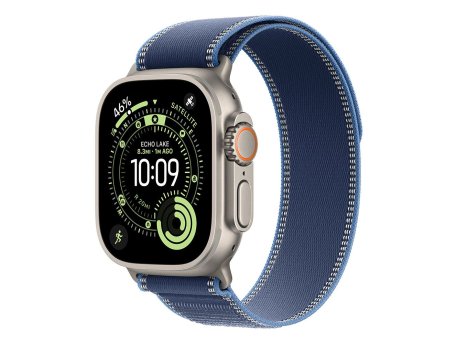 APPLE Watch Ultra 3 Cellular 49mm Natural Titanium Case with Blue/Bright Blue Trail Loop - S/M (mewr4se/a)