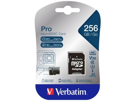 VERBATIM Micro SDXC C10 U3 256GB (47045)