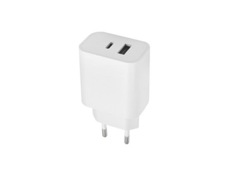 Maxlife Kućni punjač za telefon od 20W sa USB-A i USB-C ulazom white