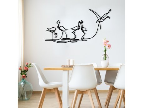 WALLXPERT Dekorativni metalni zidni pribor Flamingo 316 M