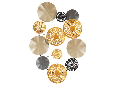 WALLXPERT Dekorativni metalni zidni pribor Gold CH109 1