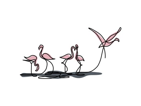 WALLXPERT Dekorativni metalni zidni pribor Flamingo M