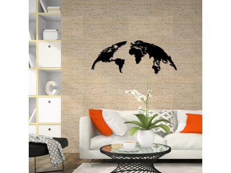WALLXPERT Dekorativni metalni zidni pribor World Map Large Metal Decor