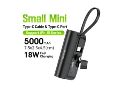 Bavin Power bank 5000mAh USB-C port + kabl type-C crna - PC012 PRO