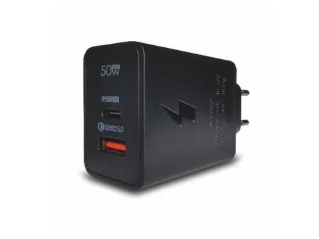 Bavin Punjač KeKe PD002, 50 W, USB-A i Type C, Crni