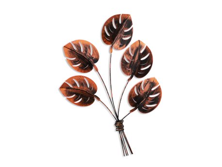 WALLXPERT Dekorativni metalni zidni pribor Monstera 2 Copper