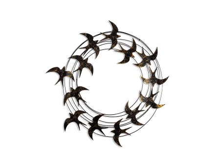 WALLXPERT Dekorativni metalni zidni pribor Spiral Flock 5