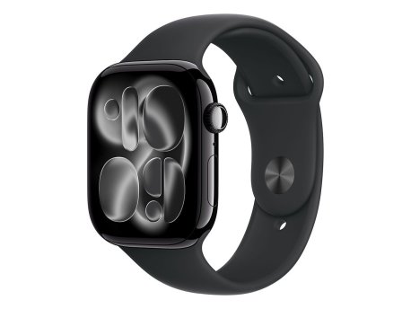 APPLE Watch S11 GPS 46mm Jet Black Aluminium Case with Black Sport Band - M/L (meux4et/a)