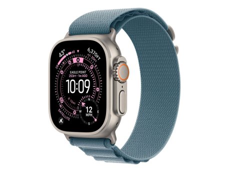 APPLE Watch Ultra 3 Cellular 49mm Natural Titanium Case with Light Blue Alpine Loop - Large (mewp4pm/a)