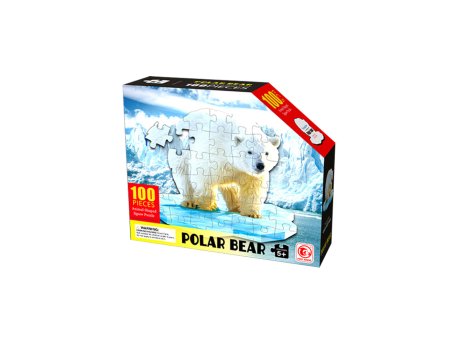 PERTINI Puzzle U Obliku Životinje - Beli Medved 100 Delova