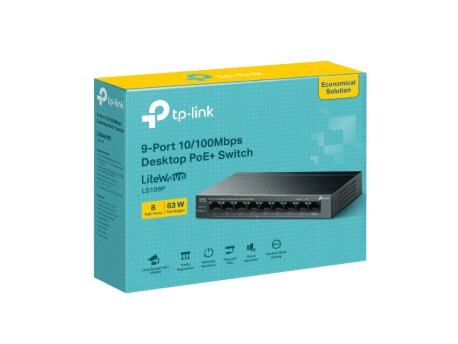 TP LINK LS109P 9-port 10/100Mbps Desktop switch
