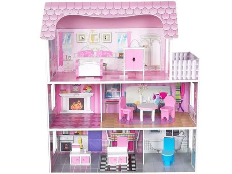 Milla Toys Drvena kućica za lutke sa 8 delova nameštaja 11/71482