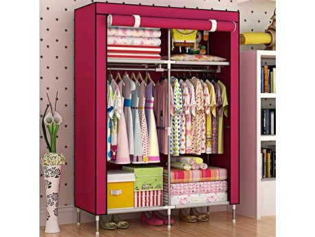 HOMEMATE Prenosivi garderober bordo boje 170*105*45