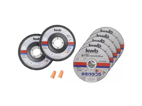 EINHELL By KWB Rezna ploča za metal i lamelni brusni disk 115mm - 7kom.