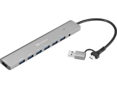 Sandberg USB-A / USB-C Hub, 7 portova USB 3.0 (136-66)