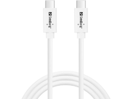 Sandberg USB-C na USB-C kabl, 100W PD, 1m, beli (136-53)