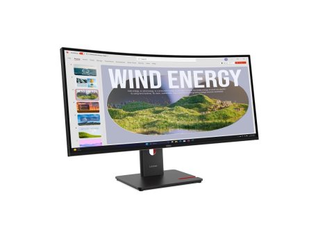 LENOVO ThinkVision T34WD-40 (Eclipse Black) WQHD, Tilt, Swivel, Height Adjust Stand (64AEGAR1EU)
