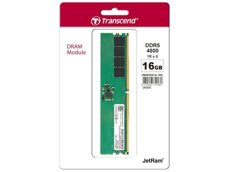 TRANSCEND 16GB/DIMM/DDR5/4800MHz/CL40/crna