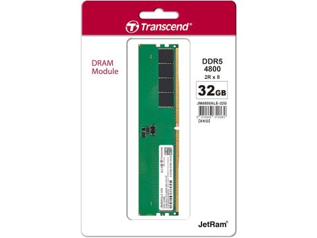 TRANSCEND 32GB/DIMM/DDR5/4800MHz/CL40/crna