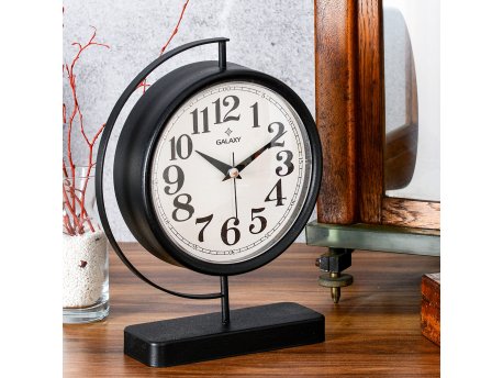 WALLXPERT Dekorativni stoni sat Maniera Black
